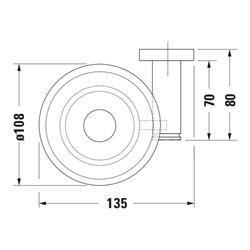 Duravit Seifenschale D-Code 13,5x12cm, Gl. we. ma, Sch links, chrom