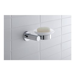 Duravit Seifenschale D-Code 13,5x12cm, Gl. we. ma, Sch links, chrom