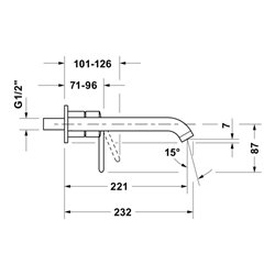 Duravit Fertigset MinusFlow Balcoon UP-EHM, A 221mm, o Zugst Abl., ch hgl