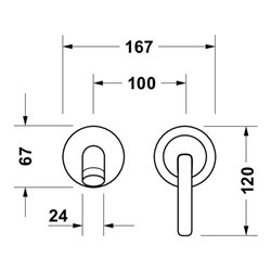 Duravit Fertigset MinusFlow Balcoon UP-EHM, A 221mm, o Zugst Abl., ch hgl