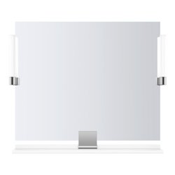 Duravit Spiegel-Ablage Sivida 85x65x3,6cm, Weiß Matt, montiert, chrom