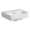 Geberit Handwaschbecken Renova Plan 45x34cm, o. Hahnloch, mit Überlauf, weiß