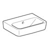 Geberit Handwaschbecken Renova Plan 45x34cm, o. Hahnloch, mit Überlauf, weiß