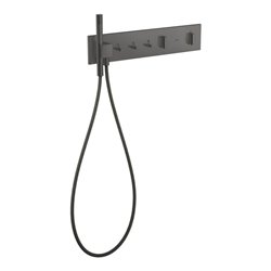hansgrohe Fertigset ShowerComposition UP-THM, 3 Verbr., brushed black chrome