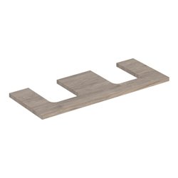 Geberit Waschtisch-Platte One 120x3x47cm, N hick./Mela Holz, AS 2-fach