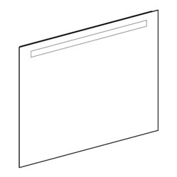 Geberit Lichtspiegel Option Basic Beleuchtung oben, 90x70cm