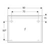 Geberit Lichtspiegel Option Basic Beleuchtung oben, 90x70cm