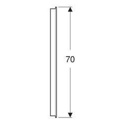 Geberit Lichtspiegel Option Basic Beleuchtung oben, 90x70cm