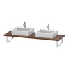 Duravit Konsole L-Cube 80-200x55cm, 2 A., Stär 3cm, Nussb Nat