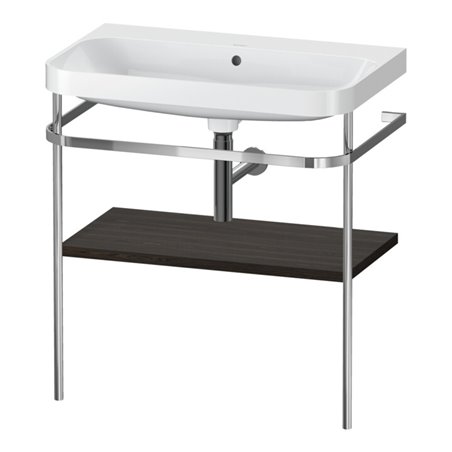 Duravit Möbelwaschtisch-Kombi Happy D.2 Plus 77,5x49cm, o. HL, Nussb geb., m Konsole