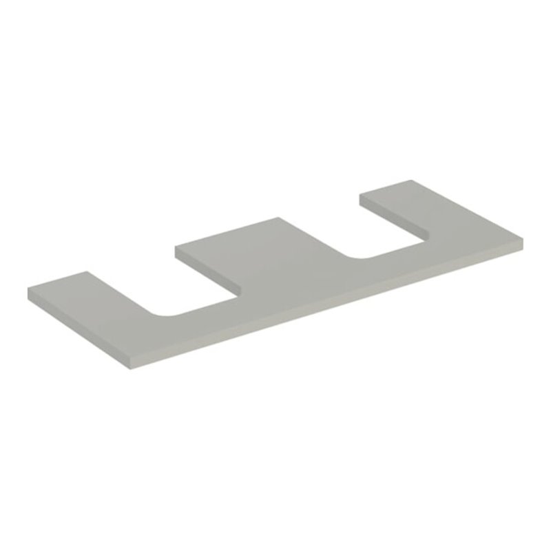 Geberit Waschtisch-Platte One 120x3x47cm, greige/lackiert m, AS 2-fach