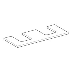 Geberit Waschtisch-Platte One 120x3x47cm, greige/lackiert m, AS 2-fach