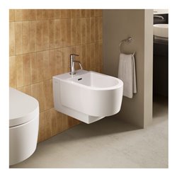 Duravit Bidet-Einhebelmischer Balcoon Ausl. 119mm, m Zugstg. Abl.garn, ch hgl