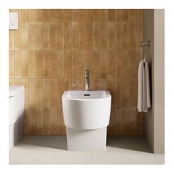 Duravit Bidet-Einhebelmischer Balcoon Ausl. 119mm, m Zugstg. Abl.garn, ch hgl