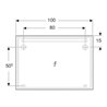 Geberit Lichtspiegel Option Basic Beleuchtung oben, 100x70cm