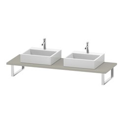 Duravit Konsole L-Cube 80-200x55cm, 2 Ausschn, Stär 3cm, Tau ma