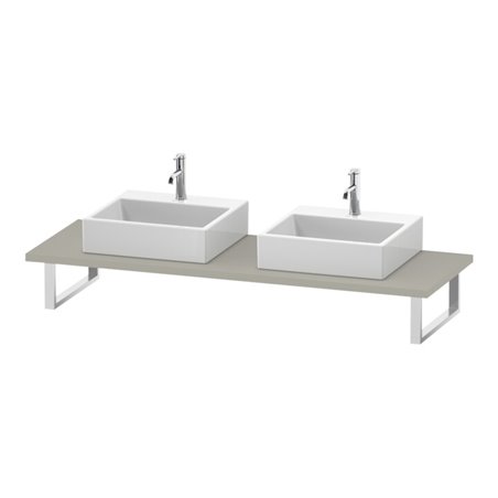 Duravit Konsole L-Cube 80-200x55cm, 2 Ausschn, Stär 3cm, Tau ma