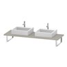 Duravit Konsole L-Cube 80-200x55cm, 2 Ausschn, Stär 3cm, Tau ma