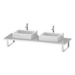 Duravit Konsole L-Cube 80-200x55cm, 2 Ausschn, Stär 3cm, Tau ma