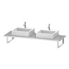 Duravit Konsole L-Cube 80-200x55cm, 2 Ausschn, Stär 3cm, Tau ma