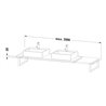 Duravit Konsole L-Cube 80-200x55cm, 2 Ausschn, Stär 3cm, Tau ma