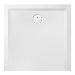 Hoesch Mineralguss-Duschwanne Muna 70x70x3cm, steingrau, Soliq., Antirutsch