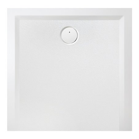 Hoesch Mineralguss-Duschwanne Muna 70x70x3cm, steingrau, Soliq., Antirutsch