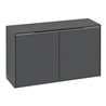 V&B Sideboard Subway 3.0 72,8x42,3x25,6cm, Gr. Alu gl, wine red