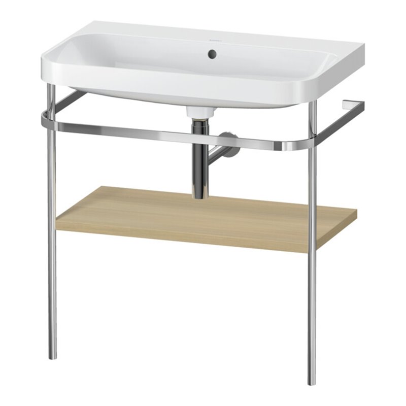 Duravit Möbelwaschtisch-Kombi Happy D.2 Plus 77,5x49cm, o. HL, Medit. Ei, m Konsole