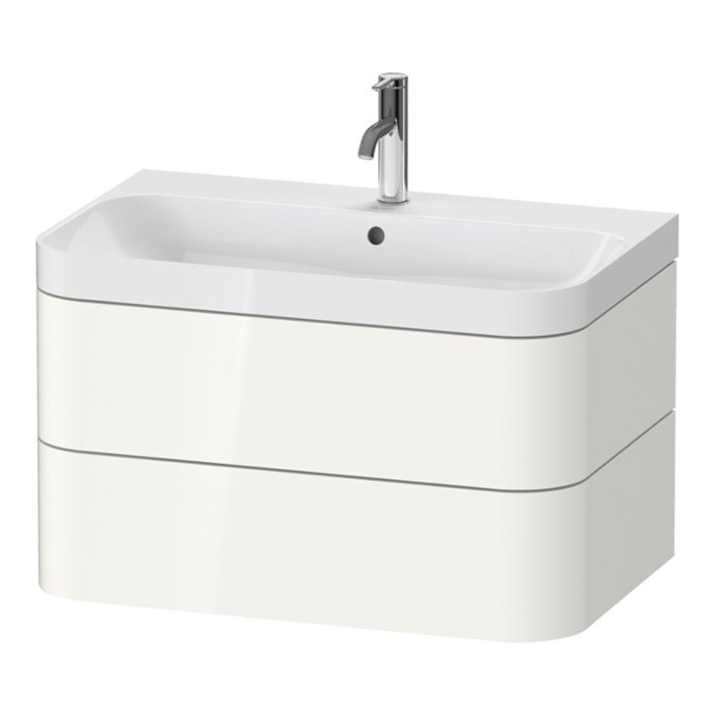 Duravit Möbelwaschtisch Happy D.2 Plus 77,5x49cm, 1 HL, we hgl, 2 Schubkästen