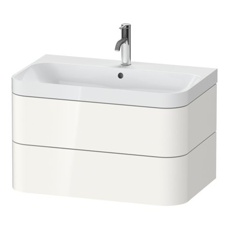 Duravit Möbelwaschtisch Happy D.2 Plus 77,5x49cm, 1 HL, we hgl, 2 Schubkästen