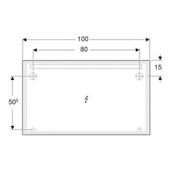 Geberit Lichtspiegel Option Basic Beleuchtung oben, 120x70cm