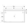 Geberit Lichtspiegel Option Basic Beleuchtung oben, 120x70cm