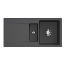 V&B bündige Spüle Siluet 60 R Flat m Abl.garn, Handbetätigung, graphit