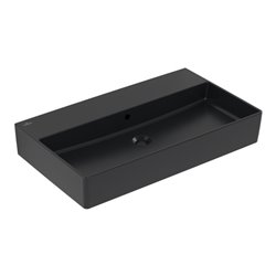 V&B Waschtisch Memento 2.0 80x47cm, mit Überlauf, pure black C-plus