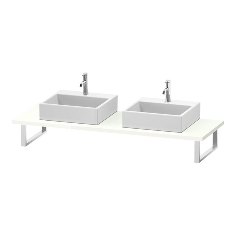 Duravit Konsole L-Cube 80-200x55cm, 2 A., Stär 3cm, we. hgl