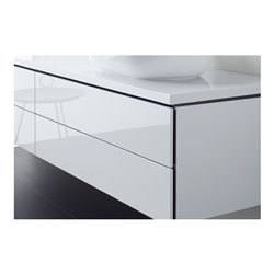 Duravit Konsole L-Cube 80-200x55cm, 2 A., Stär 3cm, we. hgl