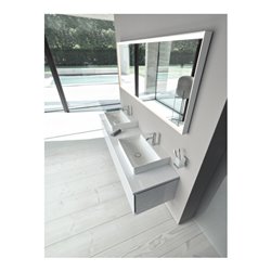 Duravit Konsole L-Cube 80-200x55cm, 2 A., Stär 3cm, we. hgl