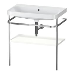 Duravit Möbelwaschtisch-Kombi Happy D.2 Plus 77,5x49cm, o. HL, we s-matt, m Konsole