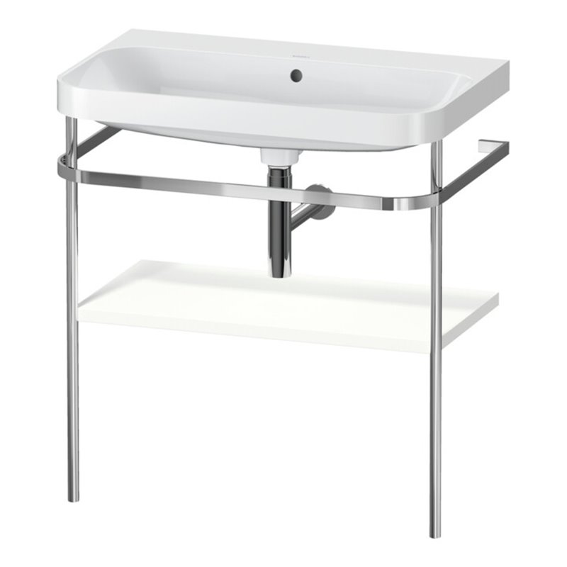 Duravit Möbelwaschtisch-Kombi Happy D.2 Plus 77,5x49cm, o. HL, we s-matt, m Konsole