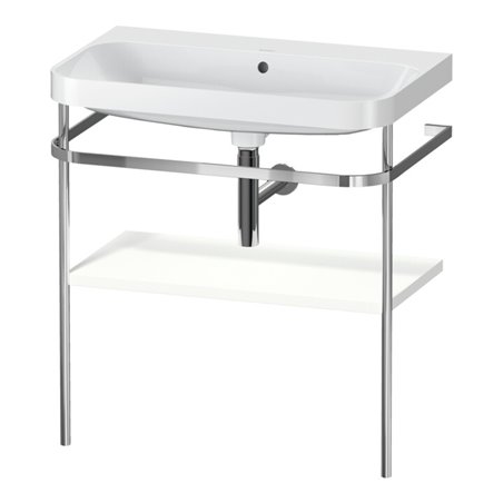 Duravit Möbelwaschtisch-Kombi Happy D.2 Plus 77,5x49cm, o. HL, we s-matt, m Konsole