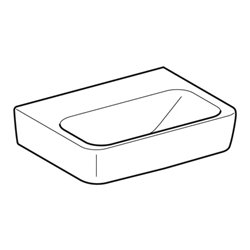 Geberit Handwaschbecken Renova Plan 45x34cm, o. Hahnl., o. ÜL, weiß KeraTect