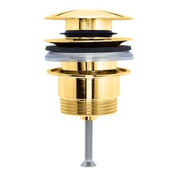 Duravit Push-Open-Ventil f Waschtische mit Überlauf, Gold poliert