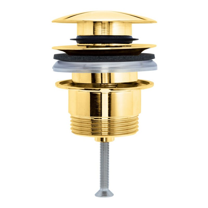 Duravit Push-Open-Ventil f Waschtische mit Überlauf, Gold poliert