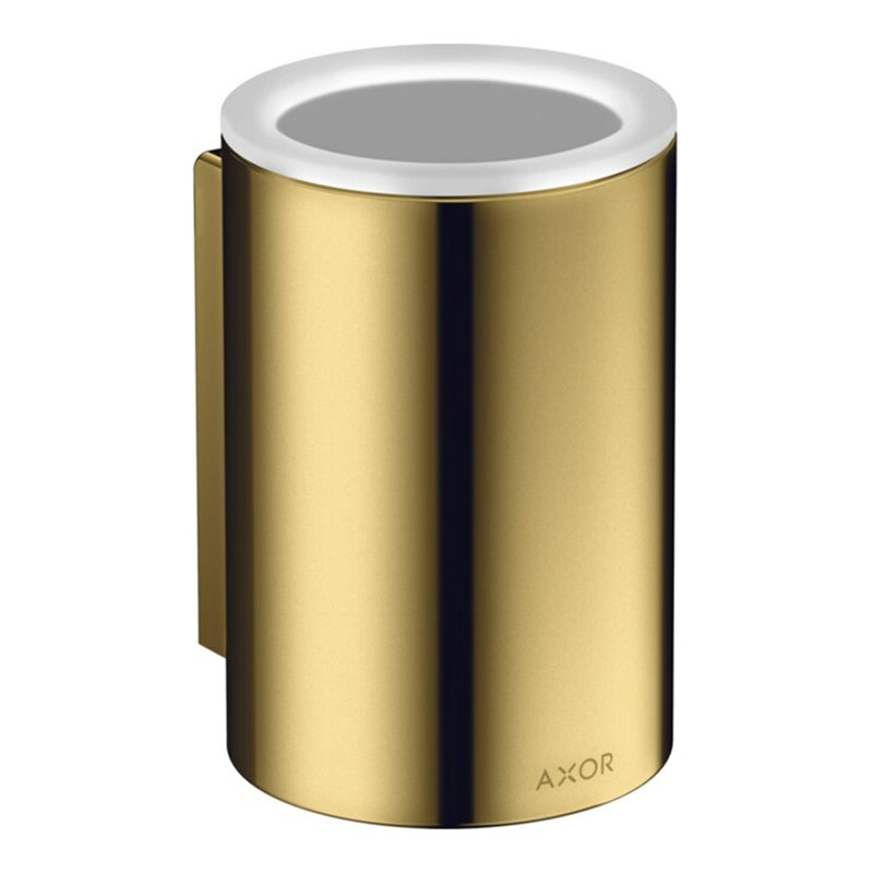 hansgrohe Zahnputzbecher Axor Universal Circular d 76x114mm, Wandmont., pol. gold optic