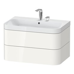 Duravit Möbelwaschtisch Happy D.2 Plus 77,5x49cm, 2 HL, we hgl, 2 Schubkästen