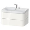 Duravit Möbelwaschtisch Happy D.2 Plus 77,5x49cm, 2 HL, we hgl, 2 Schubkästen