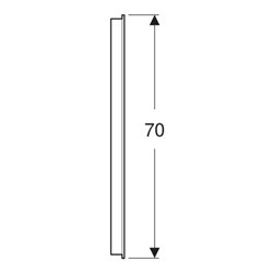 Geberit Lichtspiegel Option Basic Beleuchtung oben, 140x70cm