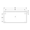 Geberit Lichtspiegel Option Basic Beleuchtung oben, 140x70cm