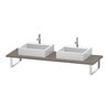 Duravit Konsole L-Cube 80-200x55cm, 2 Ausschn, Stär 3cm, leinen